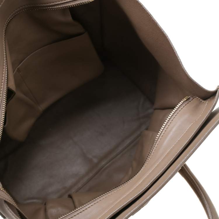 Pre Owned Celine Brown Leather Mini Luggage Tote