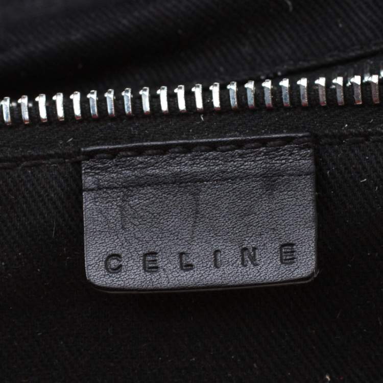 Pre Owned Celine Black Leather Buckle Flap Tote