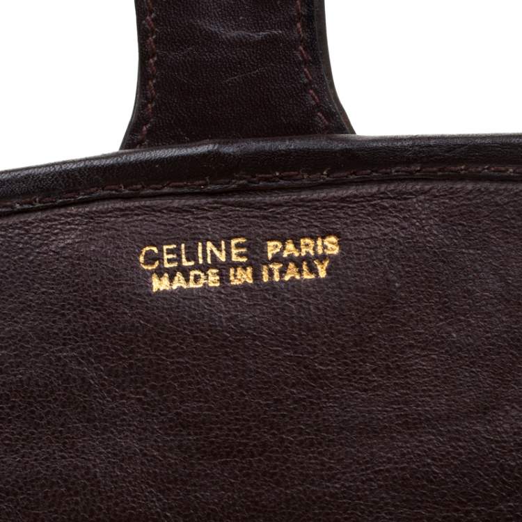Pre Owned Celine Brown Suede and Leather Clutch