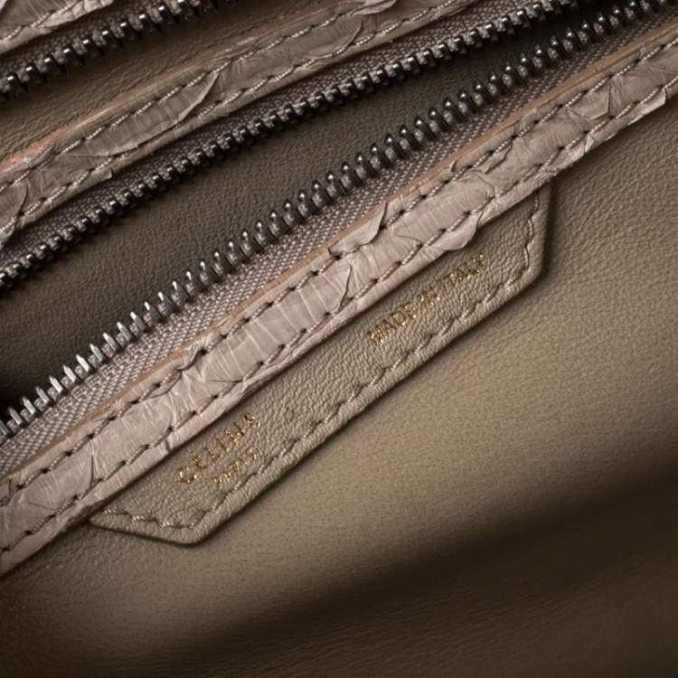 مملوكة مسبقًا Celine Grey Python Mini Luggage Tote