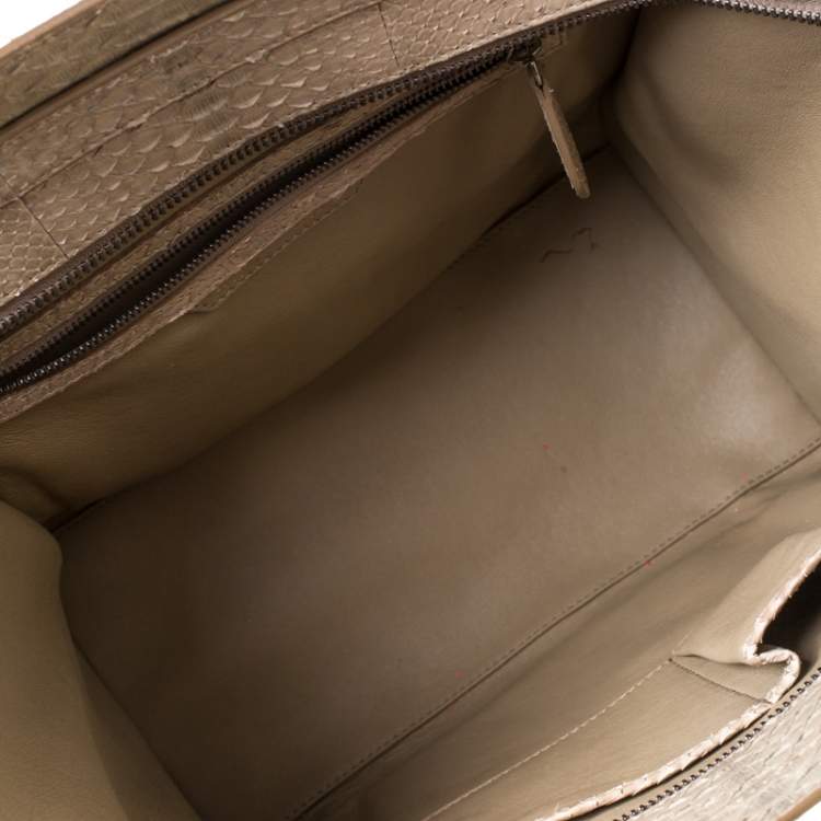 مملوكة مسبقًا Celine Grey Python Mini Luggage Tote