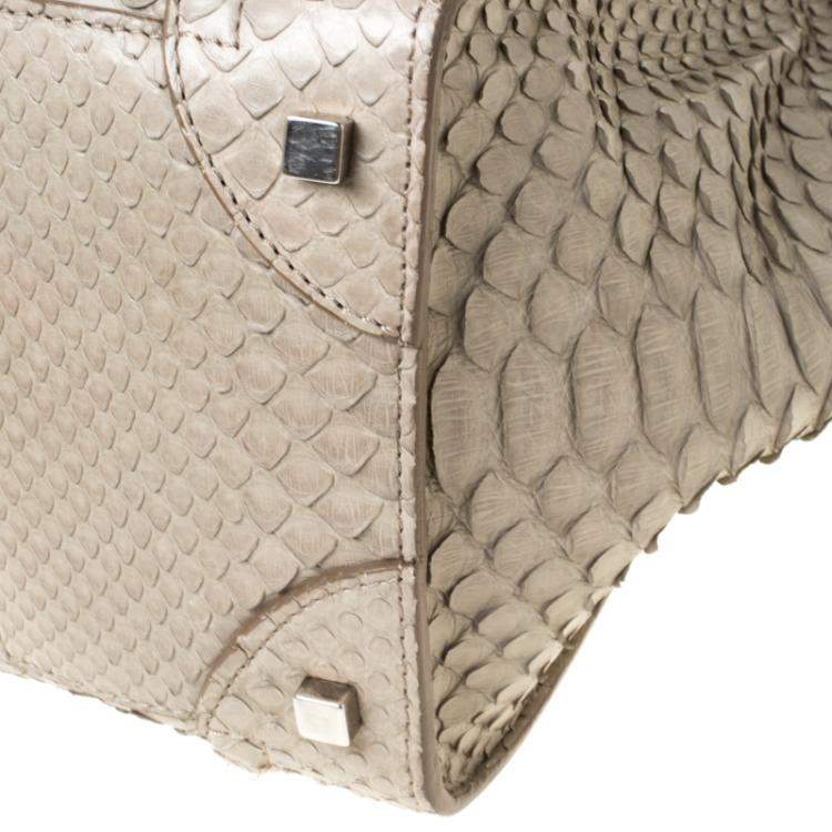 مملوكة مسبقًا Celine Grey Python Mini Luggage Tote