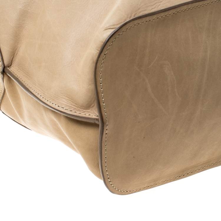 Pre Owned Celine Beige Leather Studded Tote