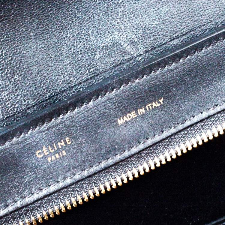 Pre Owned Celine Tri Color Leather Medium Trapeze Top Handle Bag