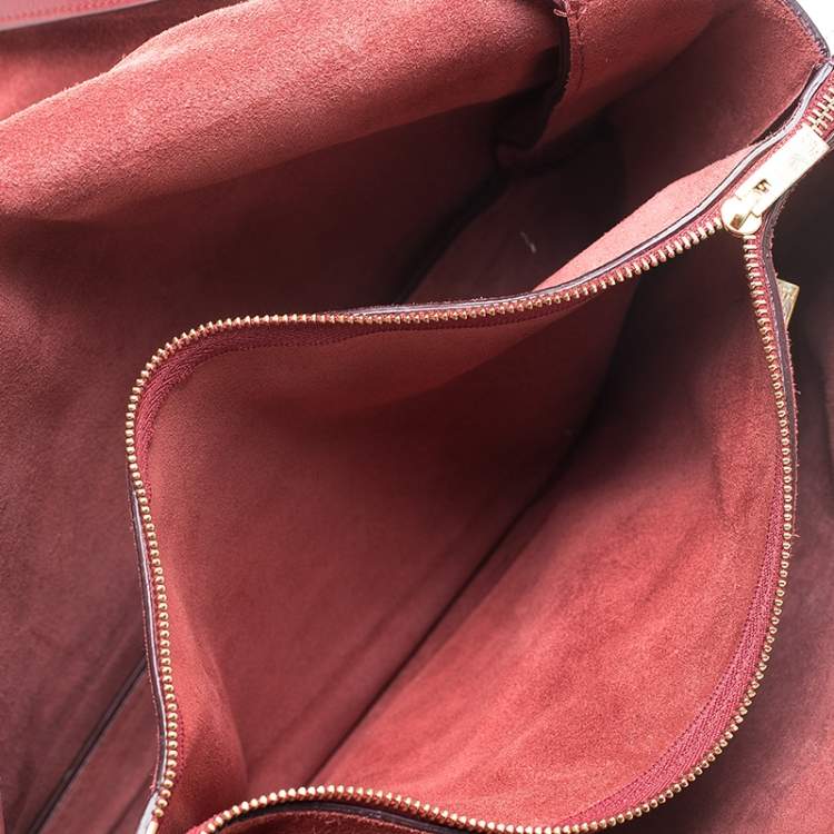 Pre Owned Celine Red Calfskin Leather Blade Flap Bag
