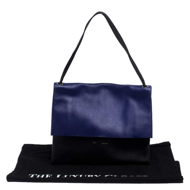 Pre Owned Celine Tri Color Leather All Soft Shoulder Bag