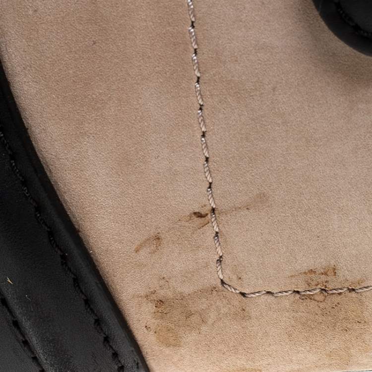 Pre Owned Celine Tri Color Nubuck and Leather Mini Luggage Tote