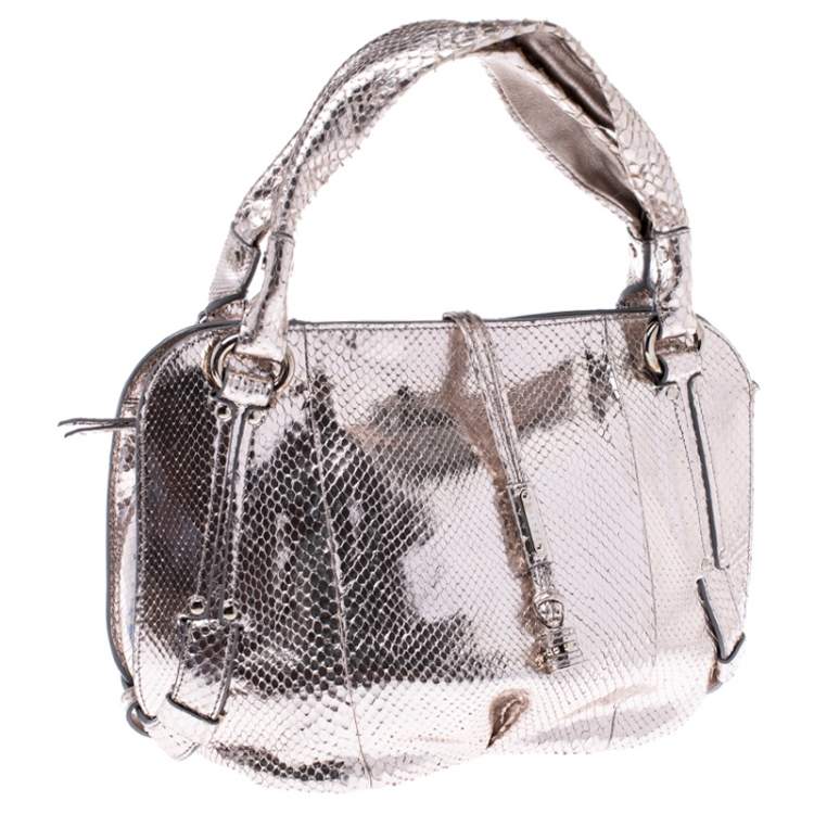 Pre Owned Celine Metallic Snakeskin Bittersweet Hobo
