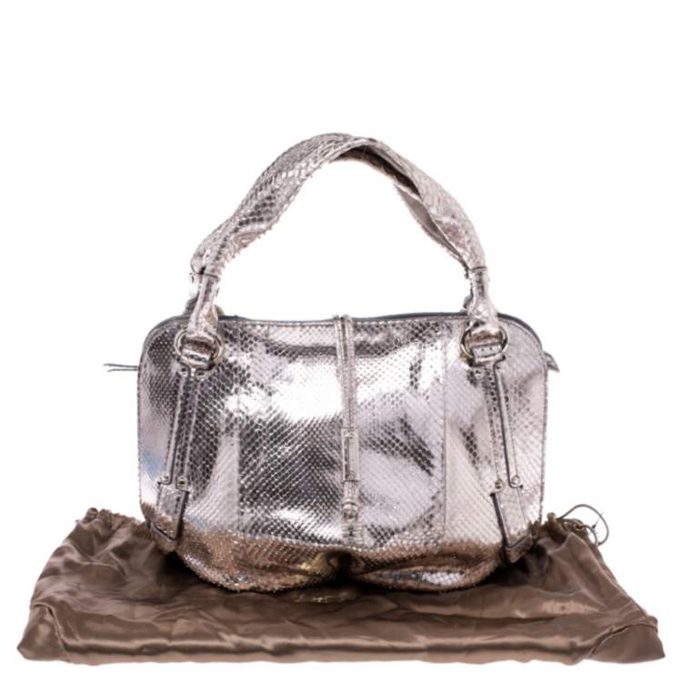 Pre Owned Celine Metallic Snakeskin Bittersweet Hobo