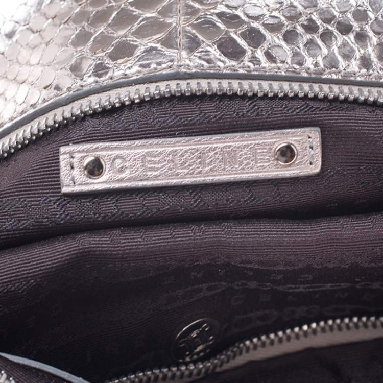 Pre Owned Celine Metallic Snakeskin Bittersweet Hobo
