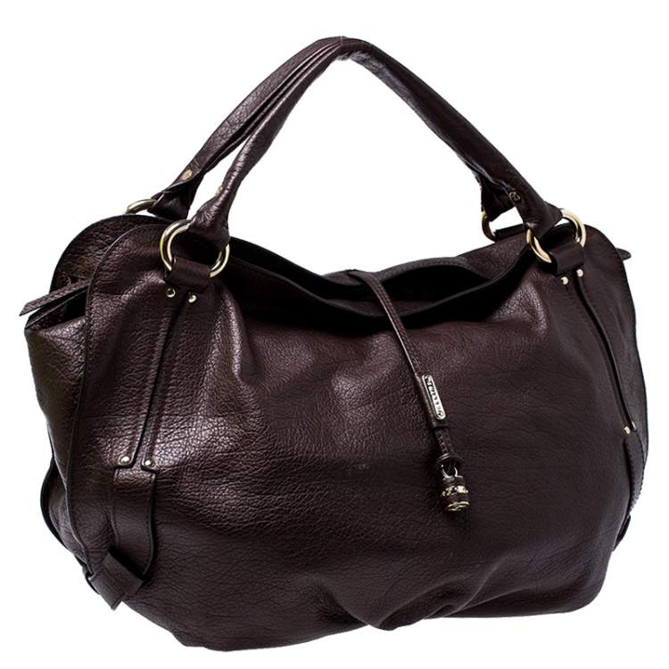 Pre Owned Celine Brown Leather Bittersweet Hobo