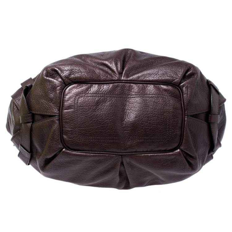 Pre Owned Celine Brown Leather Bittersweet Hobo