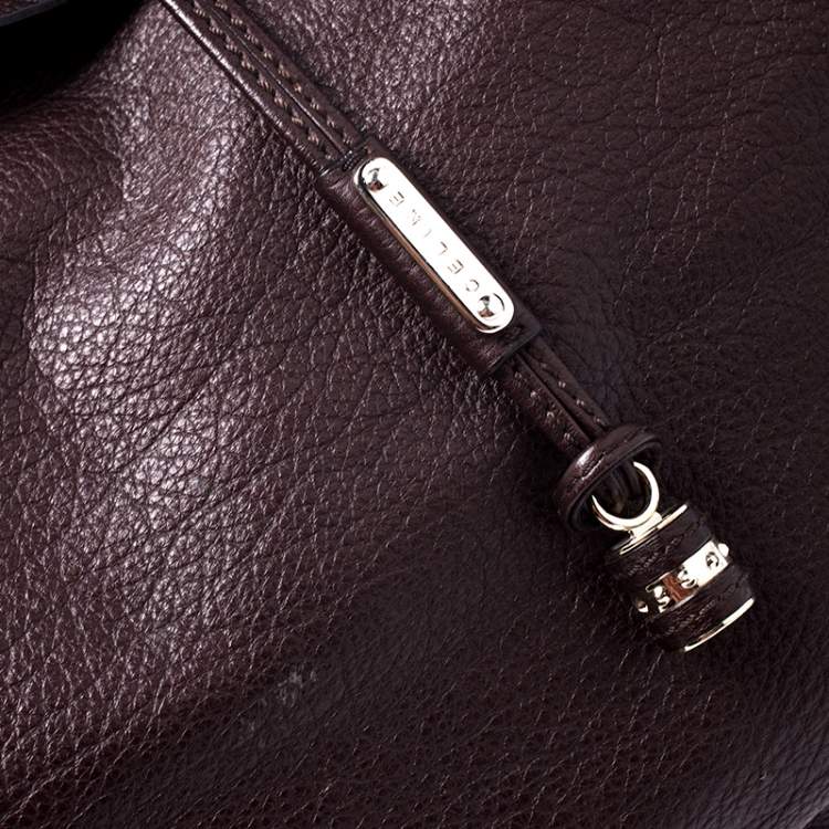 Pre Owned Celine Brown Leather Bittersweet Hobo