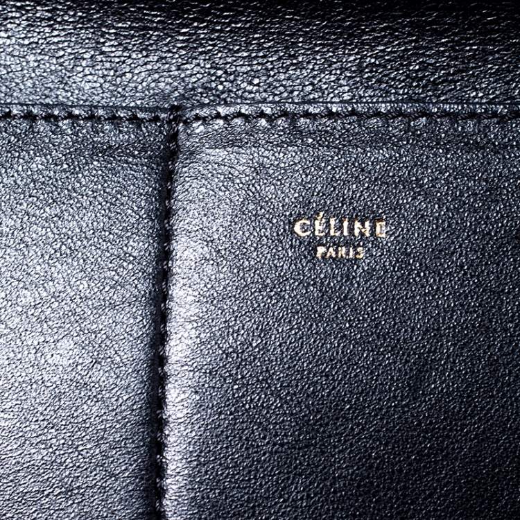 مملوكة مسبقًا Celine Blue Python and Suede Medium Trapeze Top Handle Bag