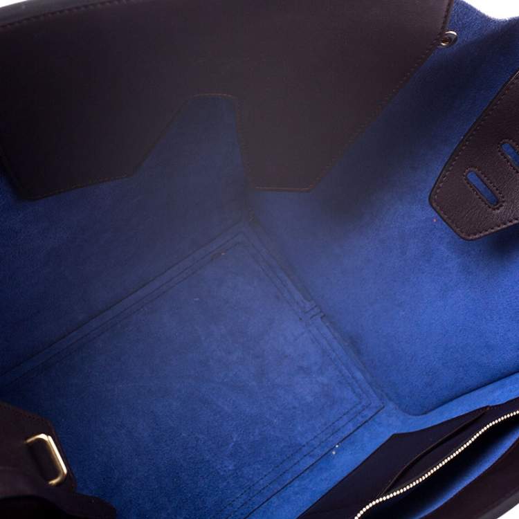 Pre Owned Celine Burgundy Leather Small Tie Tote