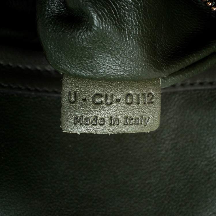 Pre Owned Celine Green Suede Medium Phantom Luggage Tote 