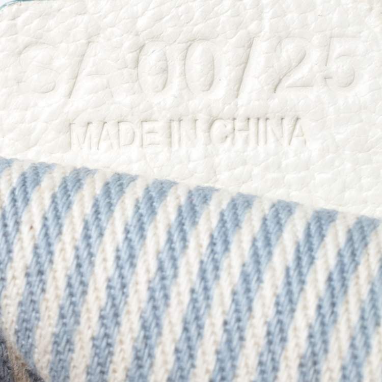 مملوكة مسبقًا Celine Blue/White Monogram Canvas and Leather Satchel