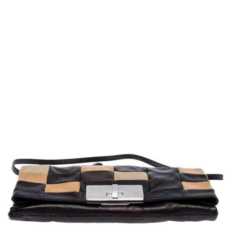 Pre Owned Celine Multicolor Leather Watch Me Dance Clutch Bag