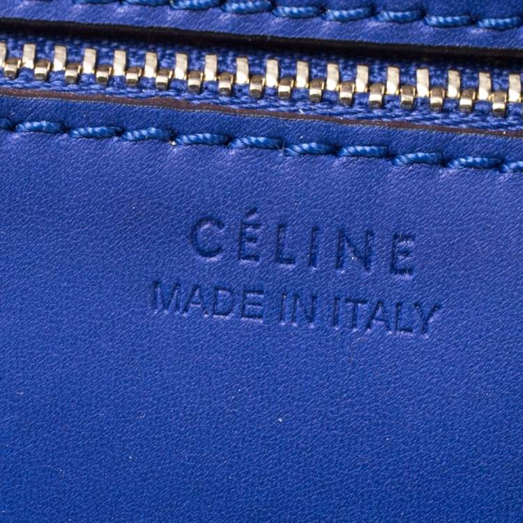 Pre Owned Celine Blue Leather Mini Tie Tote