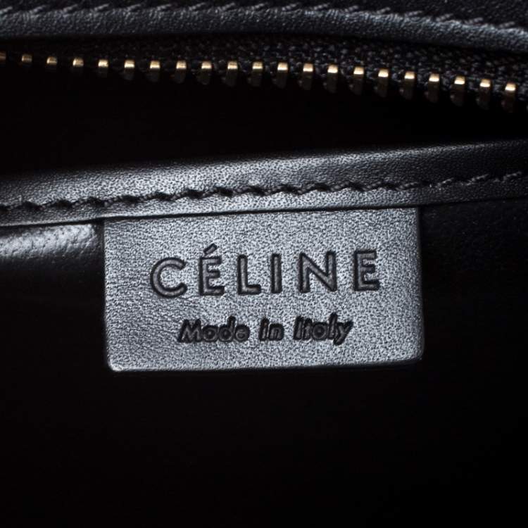 Pre Owned Celine Multicolor Python and Leather Nano Luggage Tote