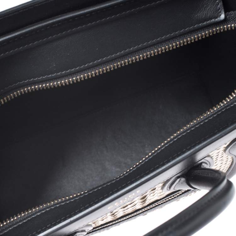 Pre Owned Celine Multicolor Python and Leather Nano Luggage Tote