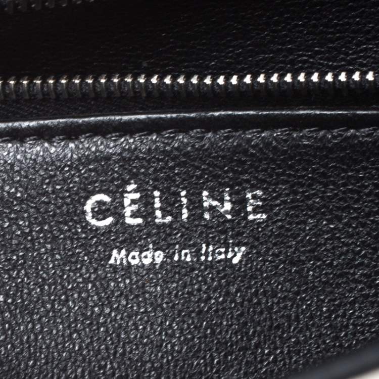 Pre Owned Celine Tricolor Leather and Calfhair Medium Diamond Shoulder Bag