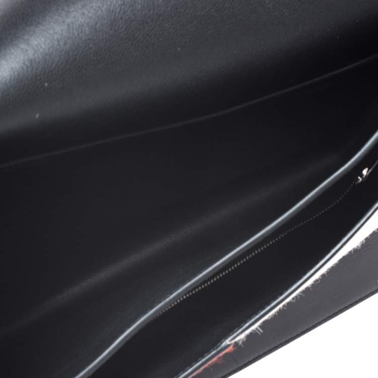 Pre Owned Celine Tricolor Leather and Calfhair Medium Diamond Shoulder Bag