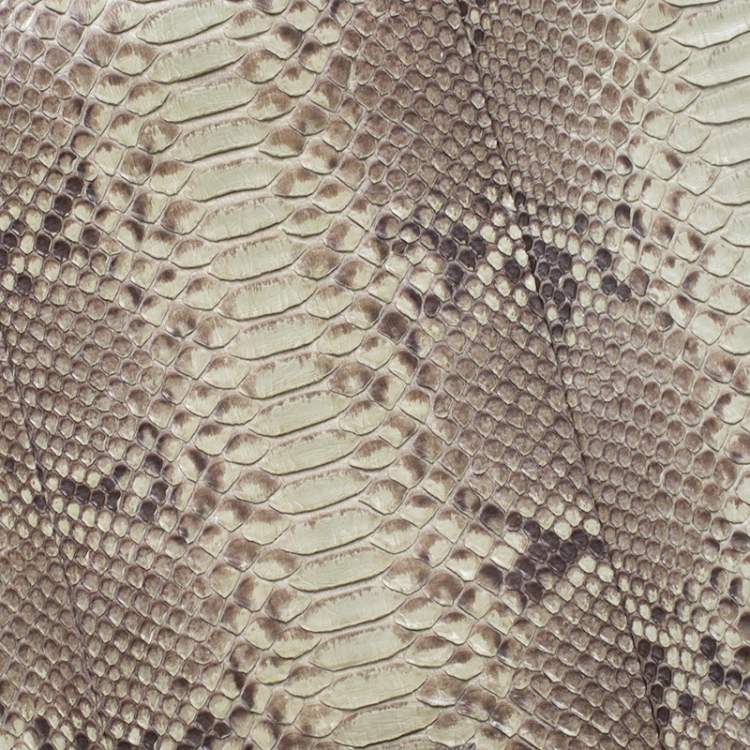 Pre Owned Celine Multicolor Python/Suede and Leather Medium Trapeze Top Handle Bag