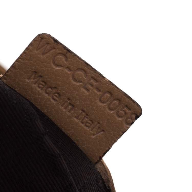 Pre Owned Celine Beige Leather Turnlock Flap Shoulder Bag