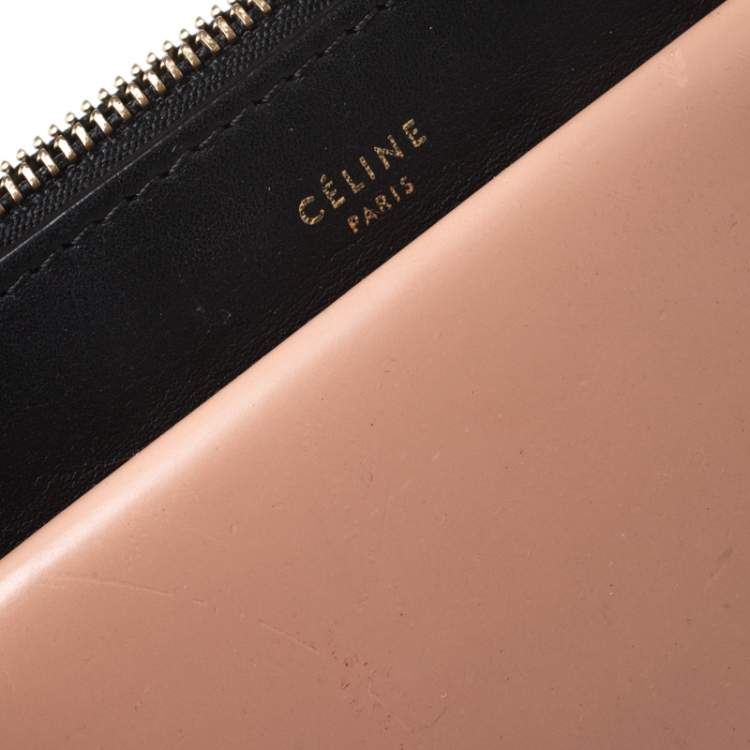 Pre Owned Celine Multicolor Leather and Lizard Pocket Envelope Shoulder Bag