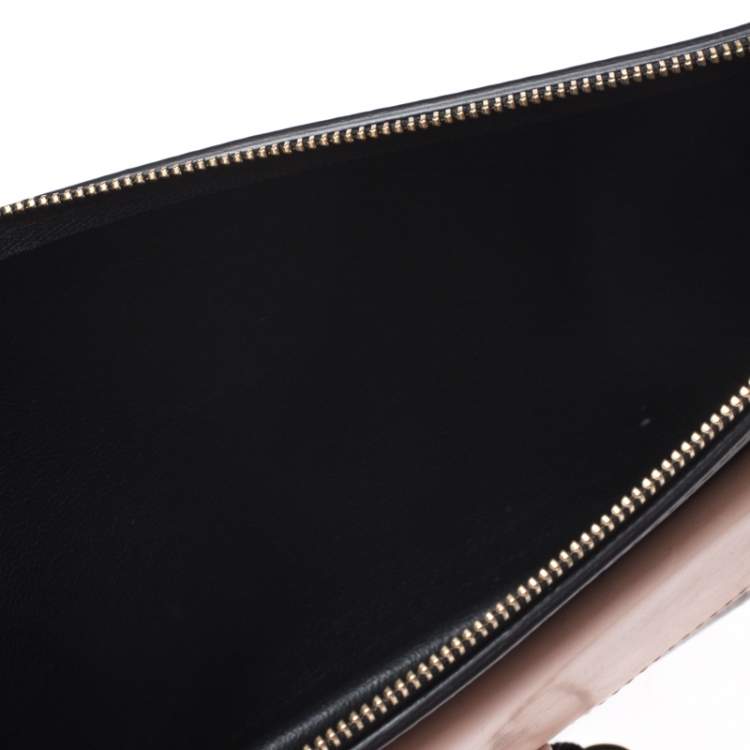 Pre Owned Celine Multicolor Leather and Lizard Pocket Envelope Shoulder Bag