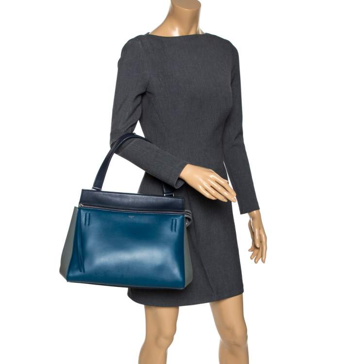 مملوكة مسبقًا Celine Tricolor Leather Medium Edge Bag
