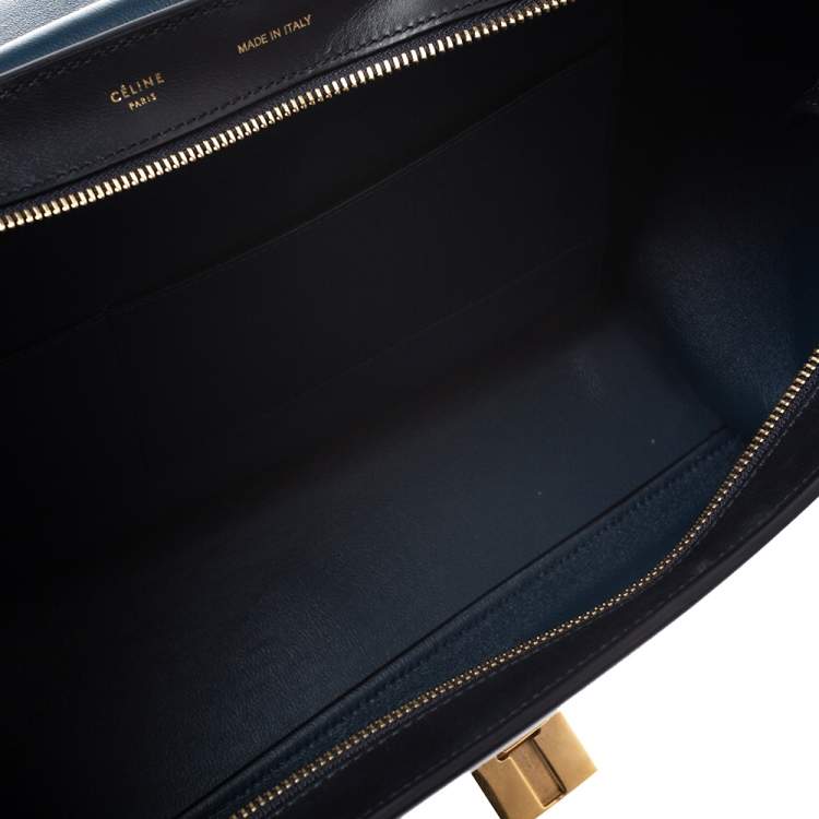 Pre Owned Celine Tri Color Leather Medium Trapeze Bag
