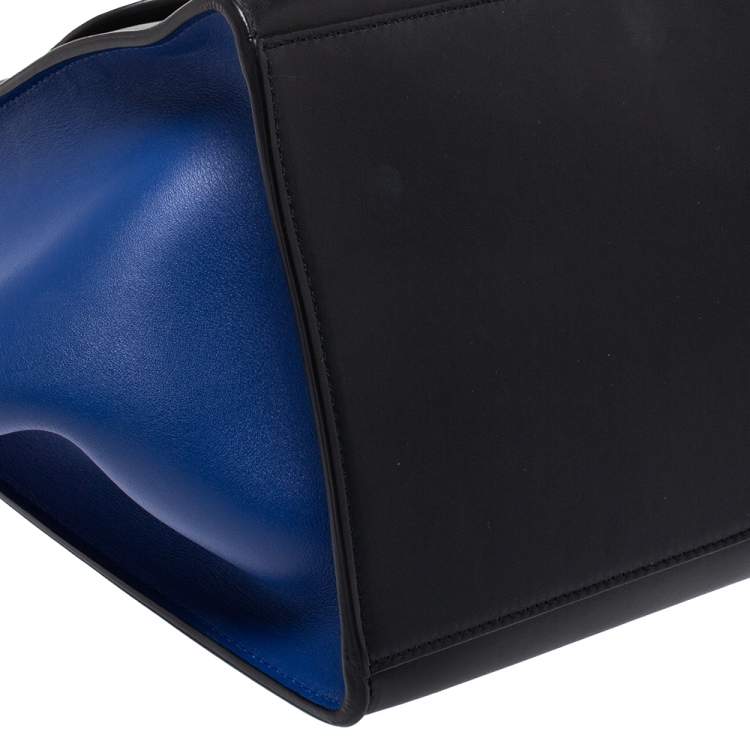 Pre Owned Celine Tri Color Leather Medium Trapeze Bag