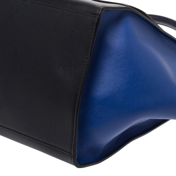 Pre Owned Celine Tri Color Leather Medium Trapeze Bag