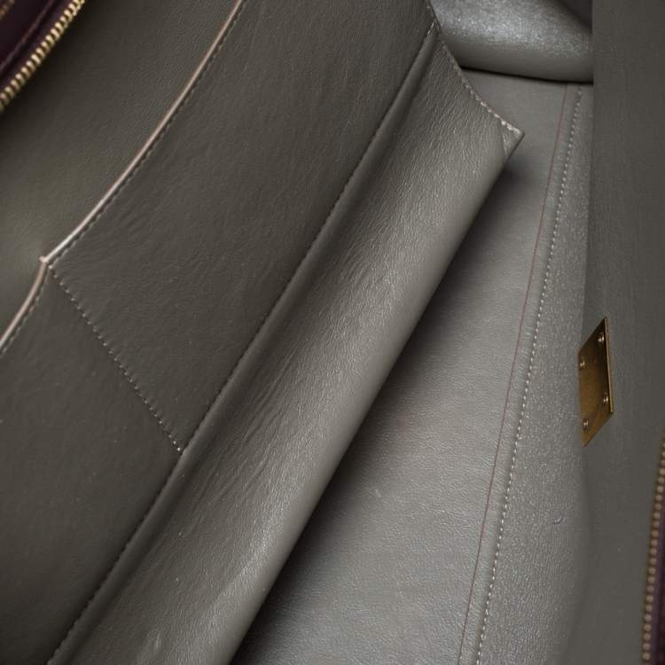 Pre Owned Celine Tricolor Leather and Suede Large Trapeze Bag