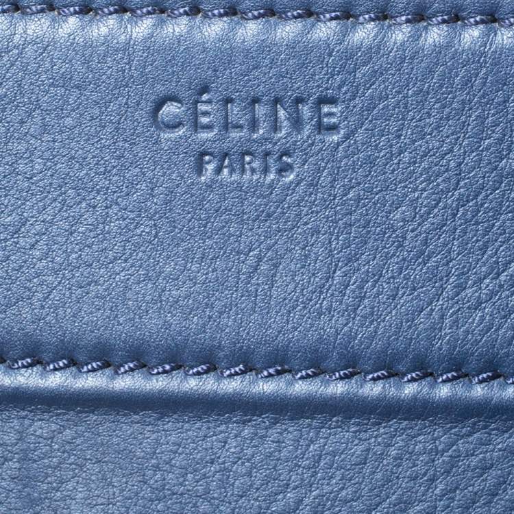 Pre Owned Celine Navy Blue Leather Medium Phantom Luggage Tote 