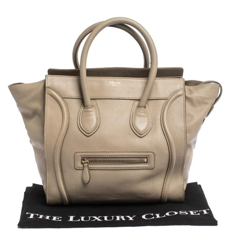 مملوكة مسبقًا Celine Beige Leather Mini Luggage Tote