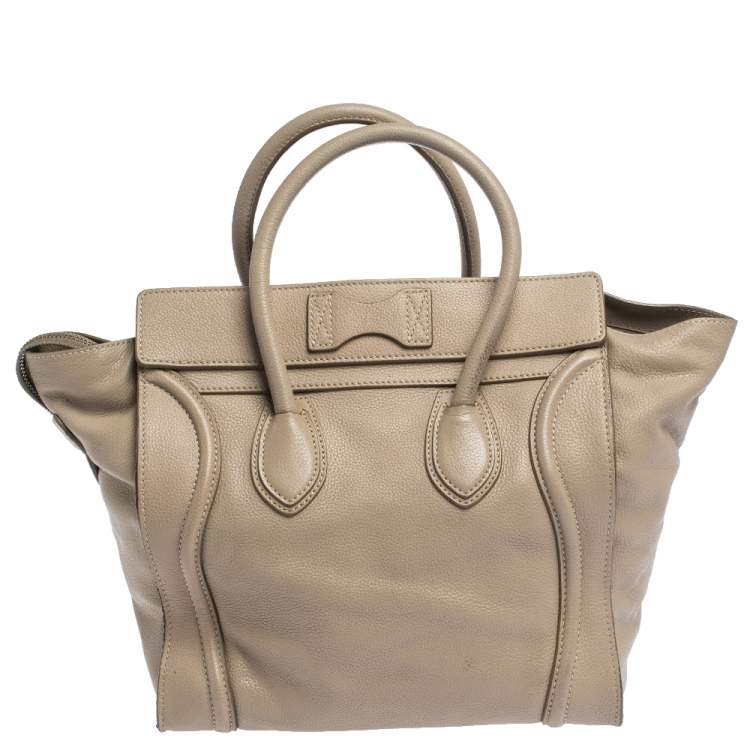 مملوكة مسبقًا Celine Beige Leather Mini Luggage Tote