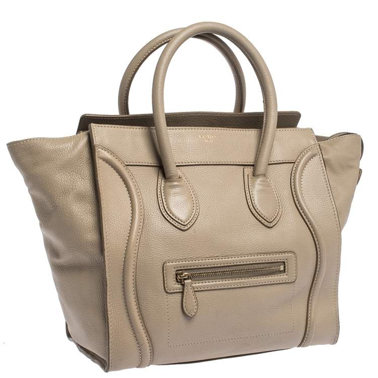 مملوكة مسبقًا Celine Beige Leather Mini Luggage Tote