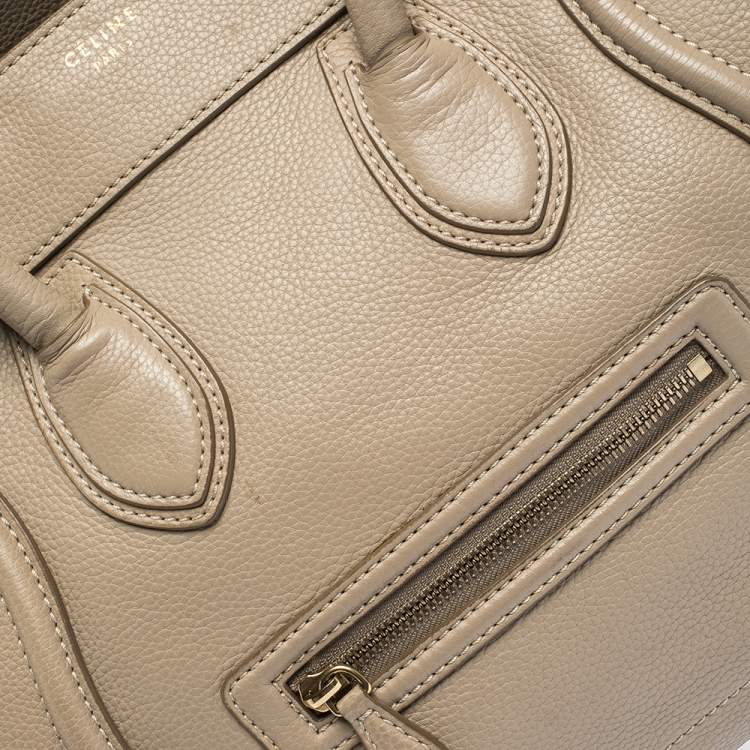 مملوكة مسبقًا Celine Beige Leather Mini Luggage Tote