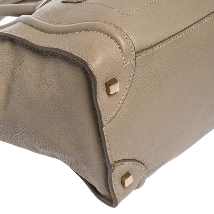 مملوكة مسبقًا Celine Beige Leather Mini Luggage Tote