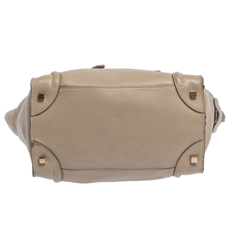 مملوكة مسبقًا Celine Beige Leather Mini Luggage Tote