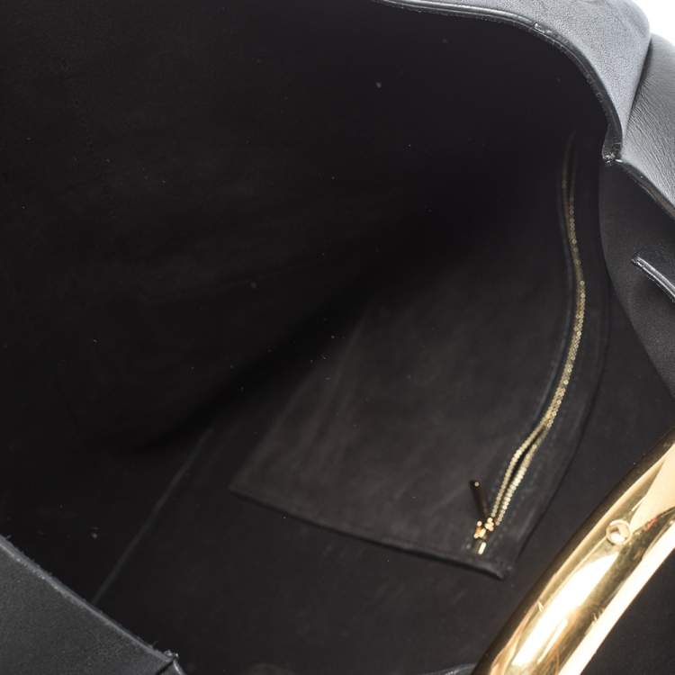 Pre Owned Celine Tricolor Leather and Suede Geometrical Bag