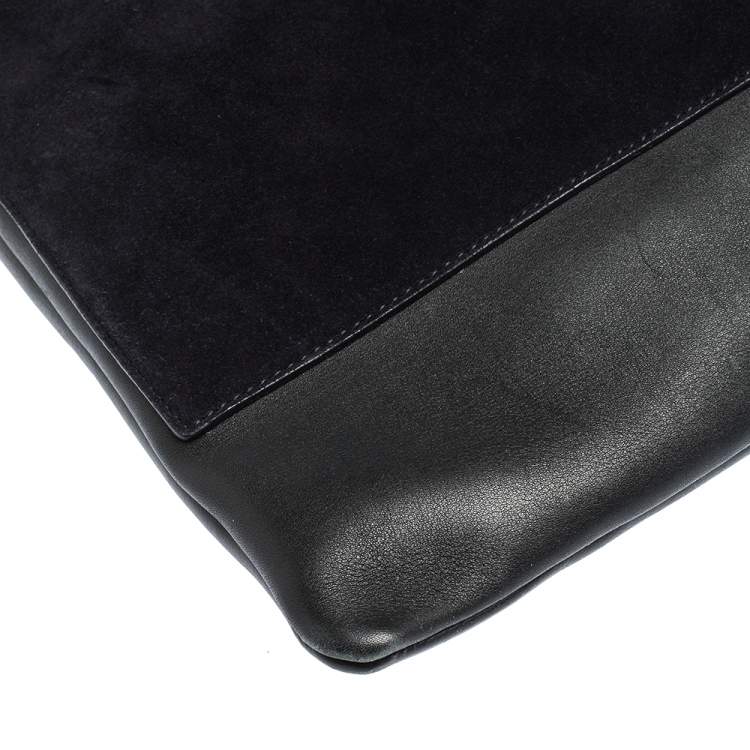 Pre Owned Celine Tricolor Leather and Suede Geometrical Bag