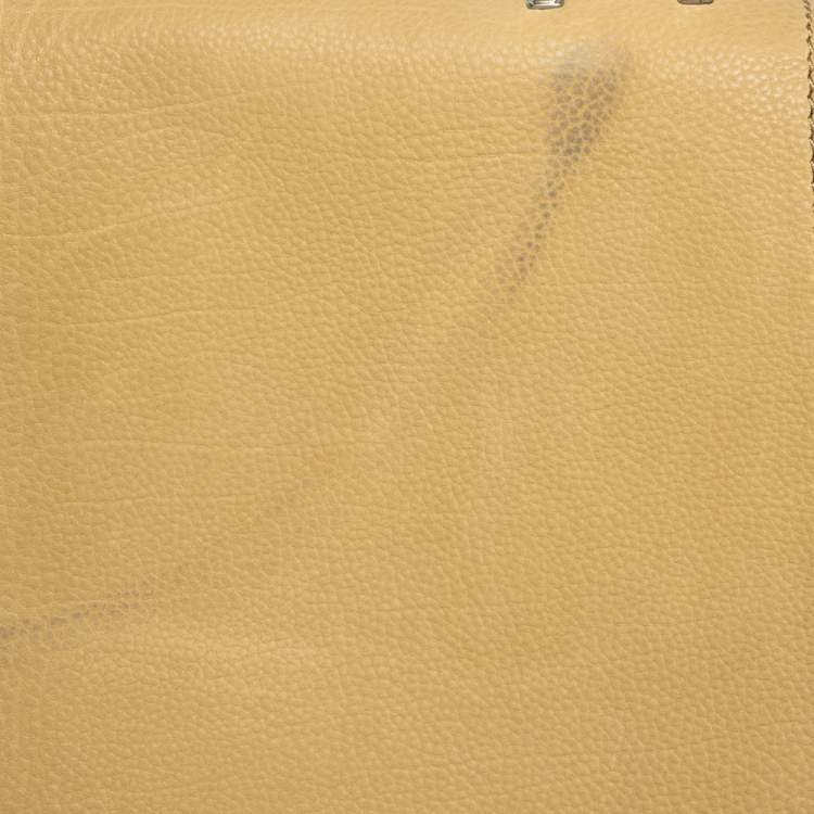 Pre Owned Celine Tri Color Nubuck and Leather Medium Trapeze Top Handle Bag