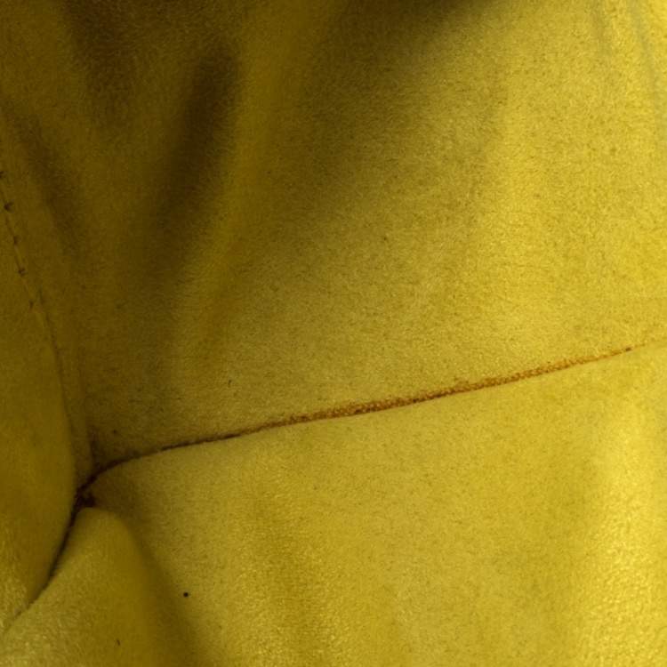 Pre Owned Celine Yellow Leather Mini Luggage Tote 