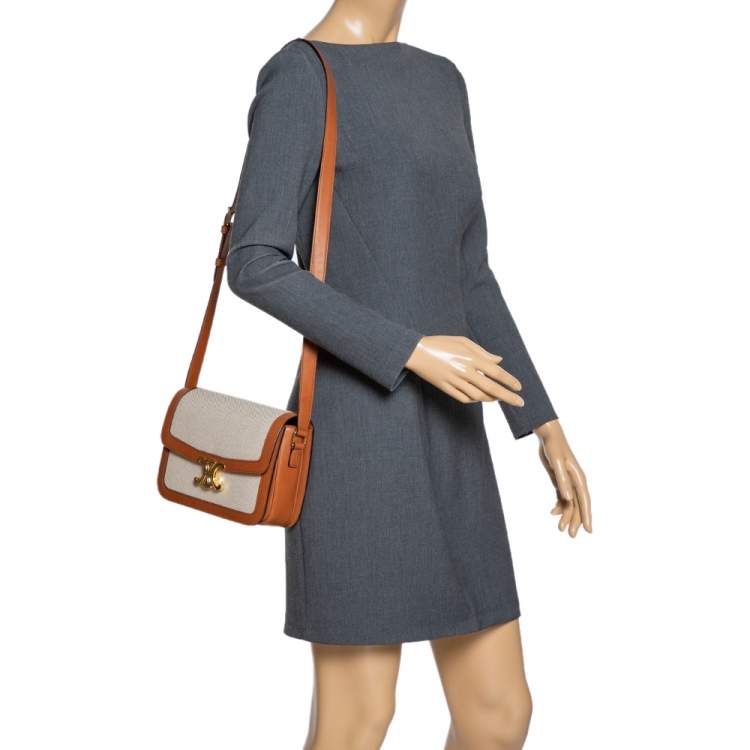 Celine - Authenticated Trio Handbag - Leather Beige Plain for Women, Very Good Condition