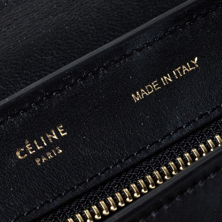 Pre Owned Celine Tri Color Leather and Suede Medium Trapeze Bag