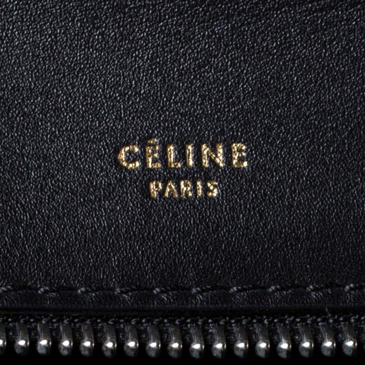 Pre Owned Celine Black/Yellow Calfhair and Leather Medium Edge Top Handle Bag